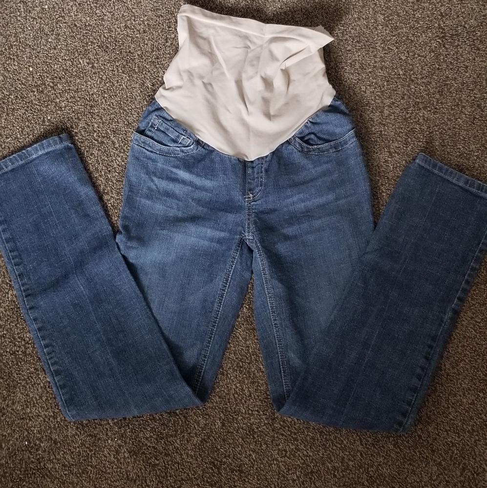 Indigo blue maternity jeans